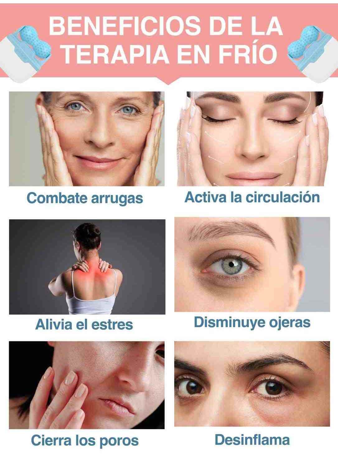 Ice Roller™ - Rodillo Facial de Doble Cabezal - Desinflama rostro con Terapia de Frío